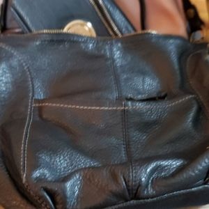 THE SAC BLACK LEATHER SATCHEL